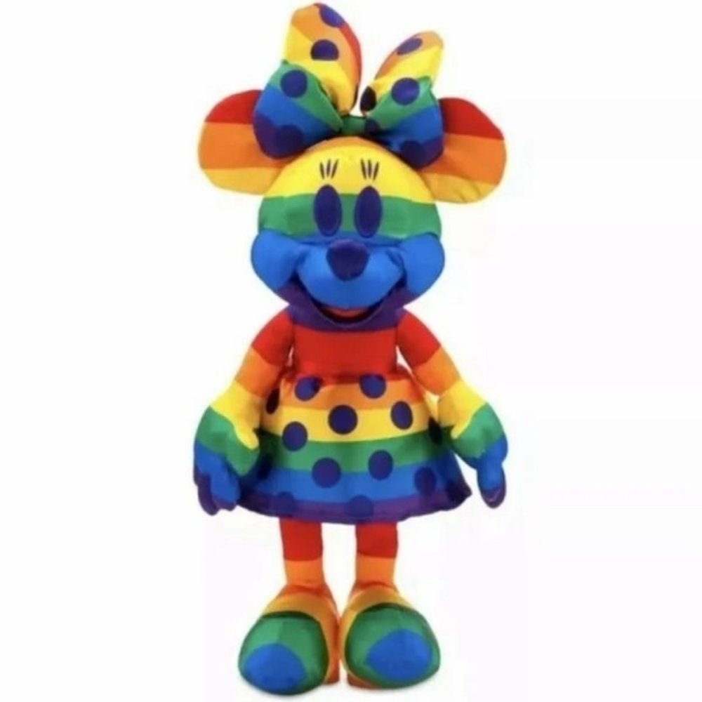 Disney Minnie Mouse plush rainbow collection NWT